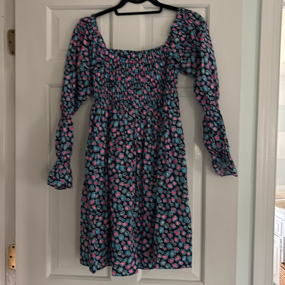 Lilly Pulitzer Smocked Cheetah Print Dress XS